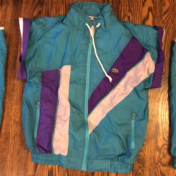 Vintage 80s Lacoste Windbreaker with Zip Off Sleeves - Picture 11 of 12